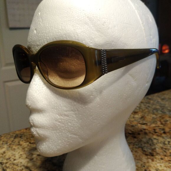 Nicole Miller Women's Versailles 57 17 130 Green Brown Sunglasses Rectangle - Picture 2 of 14